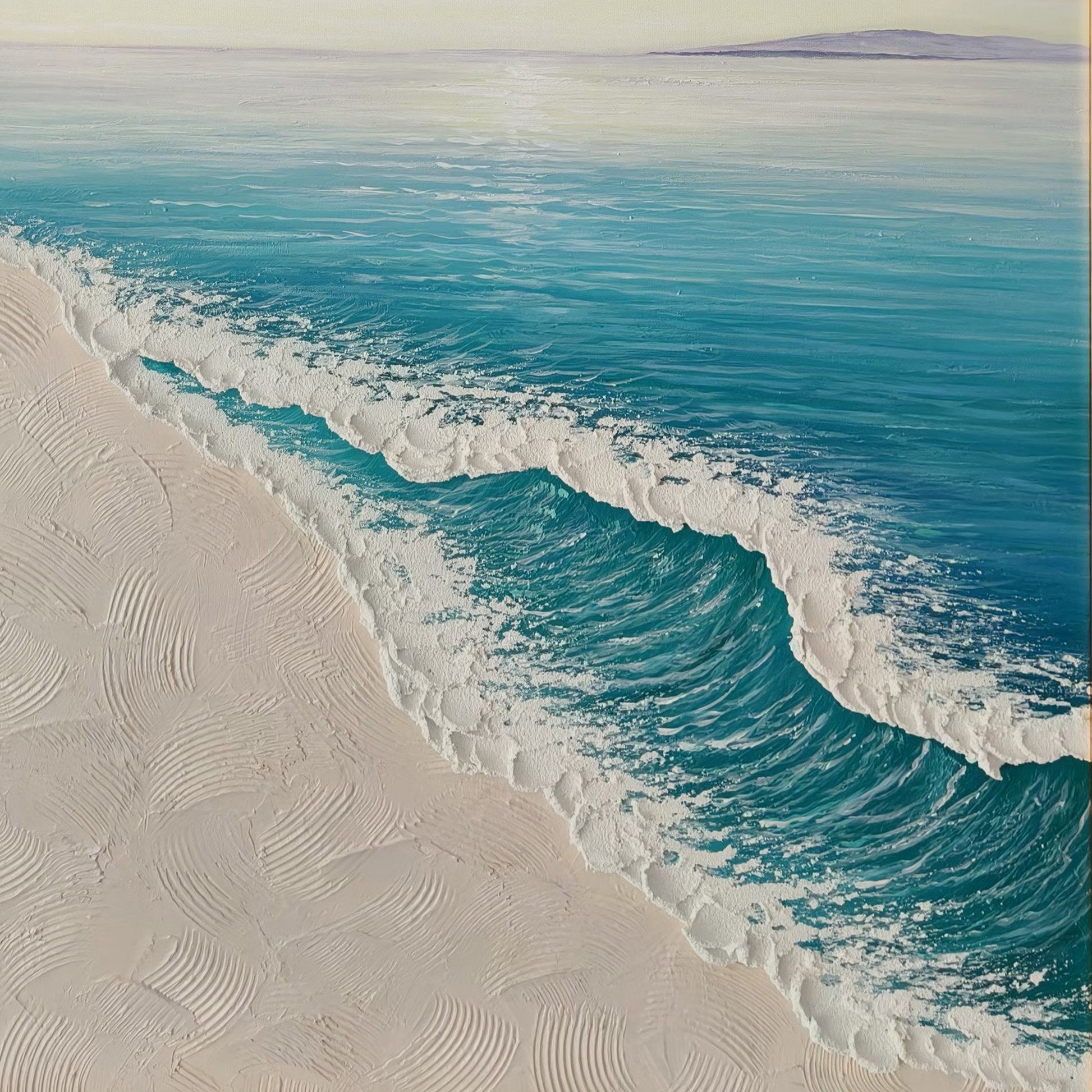 Close view of Ethereal Tide raised white surf and turquoise water