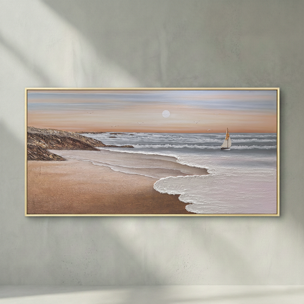 Eventide Flux panoramic coastal textured wall art