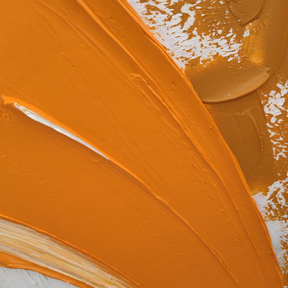 Macro view of The Terra smooth terracotta raised brush stroke