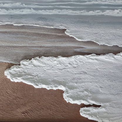 Macro view of Eventide Flux raised white shoreline texture