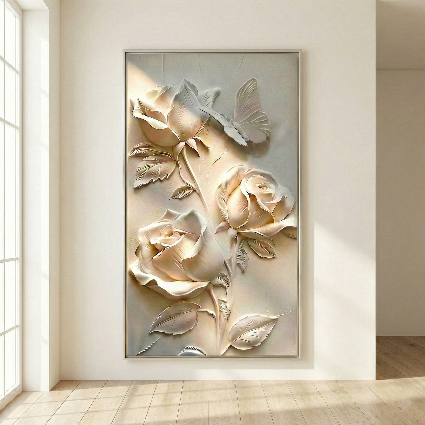 Luminous Petal displayed on a bright entryway wall