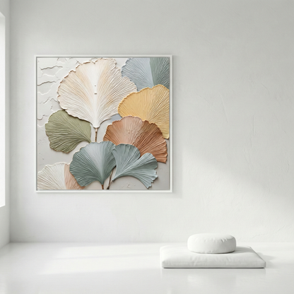 The Ancient Resilience in a minimal white alcove