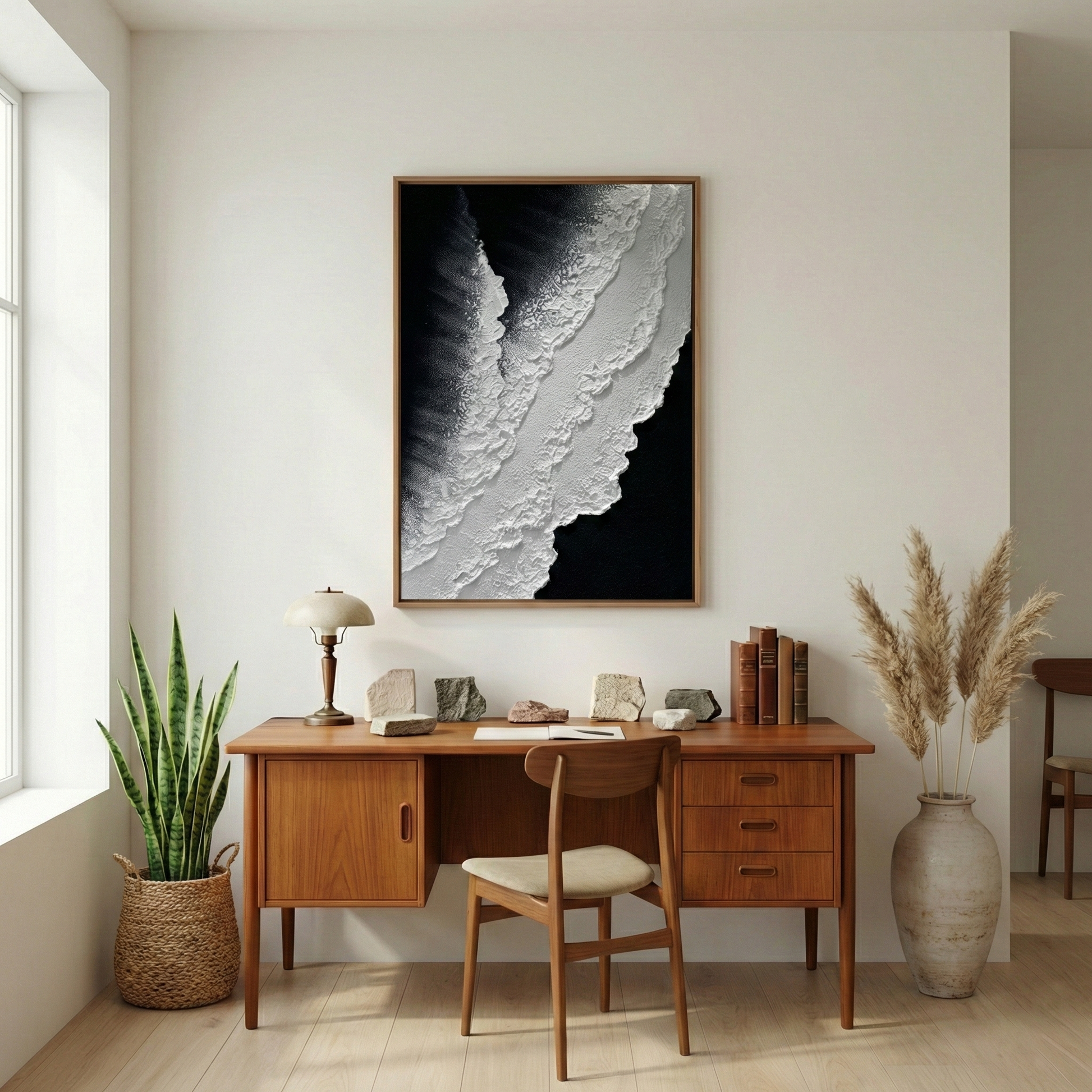 Vestige of Silence displayed in an artist-style studio
