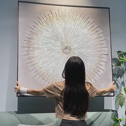 Solstice Relief silver-toned radial handmade texture video