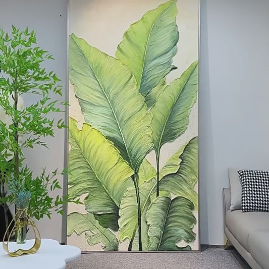 Verdant Stratum green tropical leaf handmade texture video