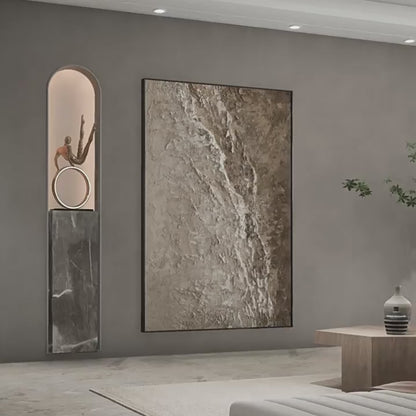 Resonant Strata cream, taupe and charcoal handmade texture video