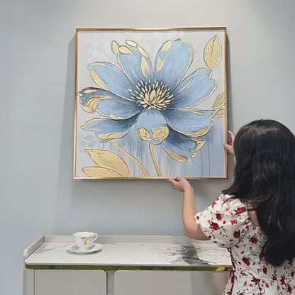 Gilded Azure raised blue petals and gold-toned finish video