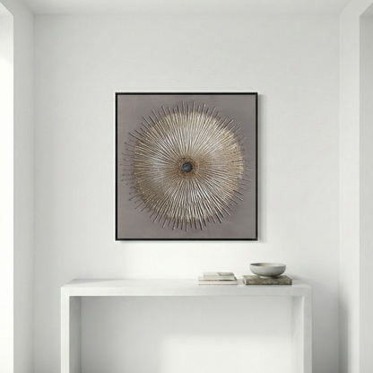 Solstice Relief above a console in a modern entryway